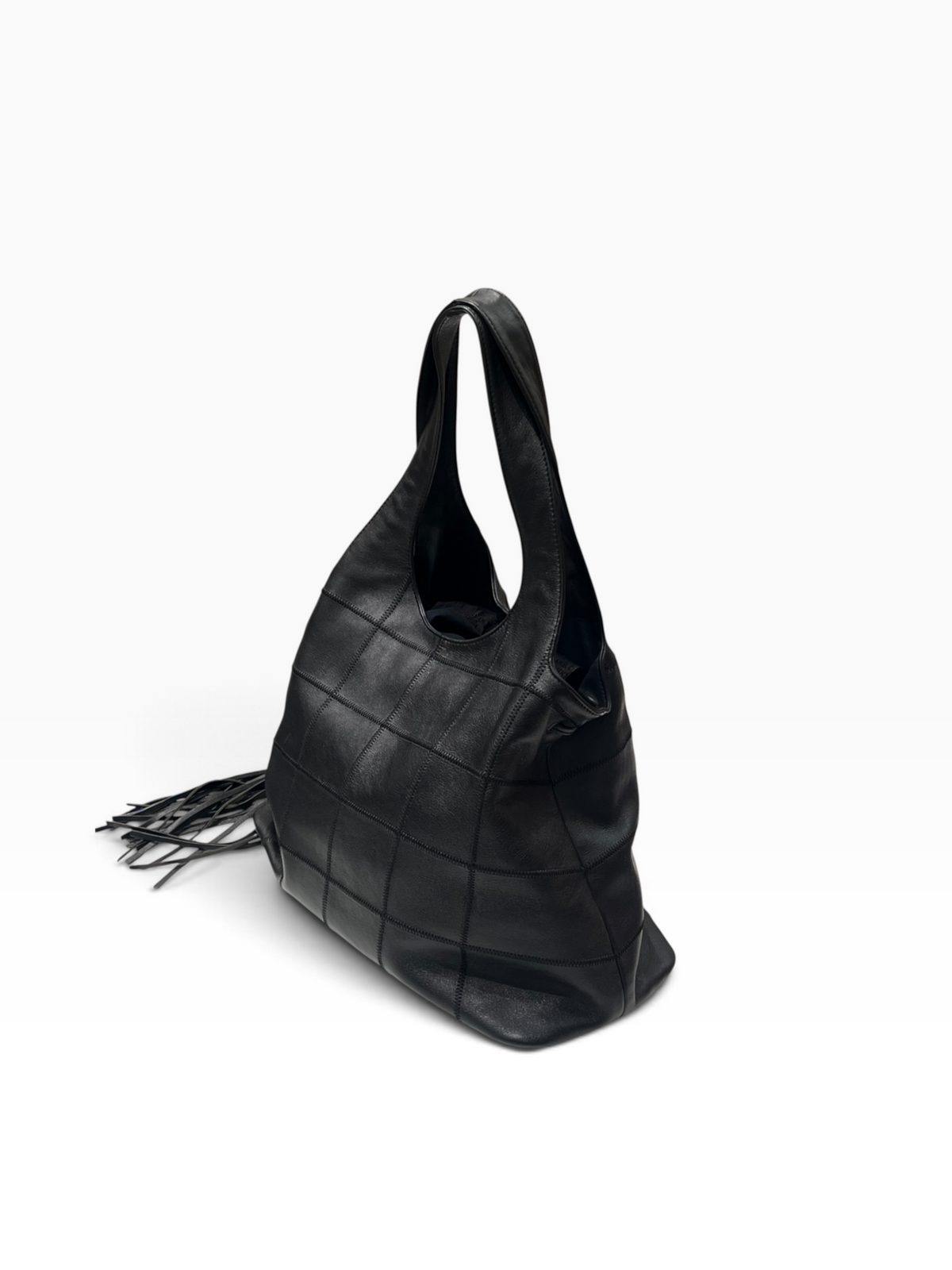 Chanel - sac hobo vintage cuir noir