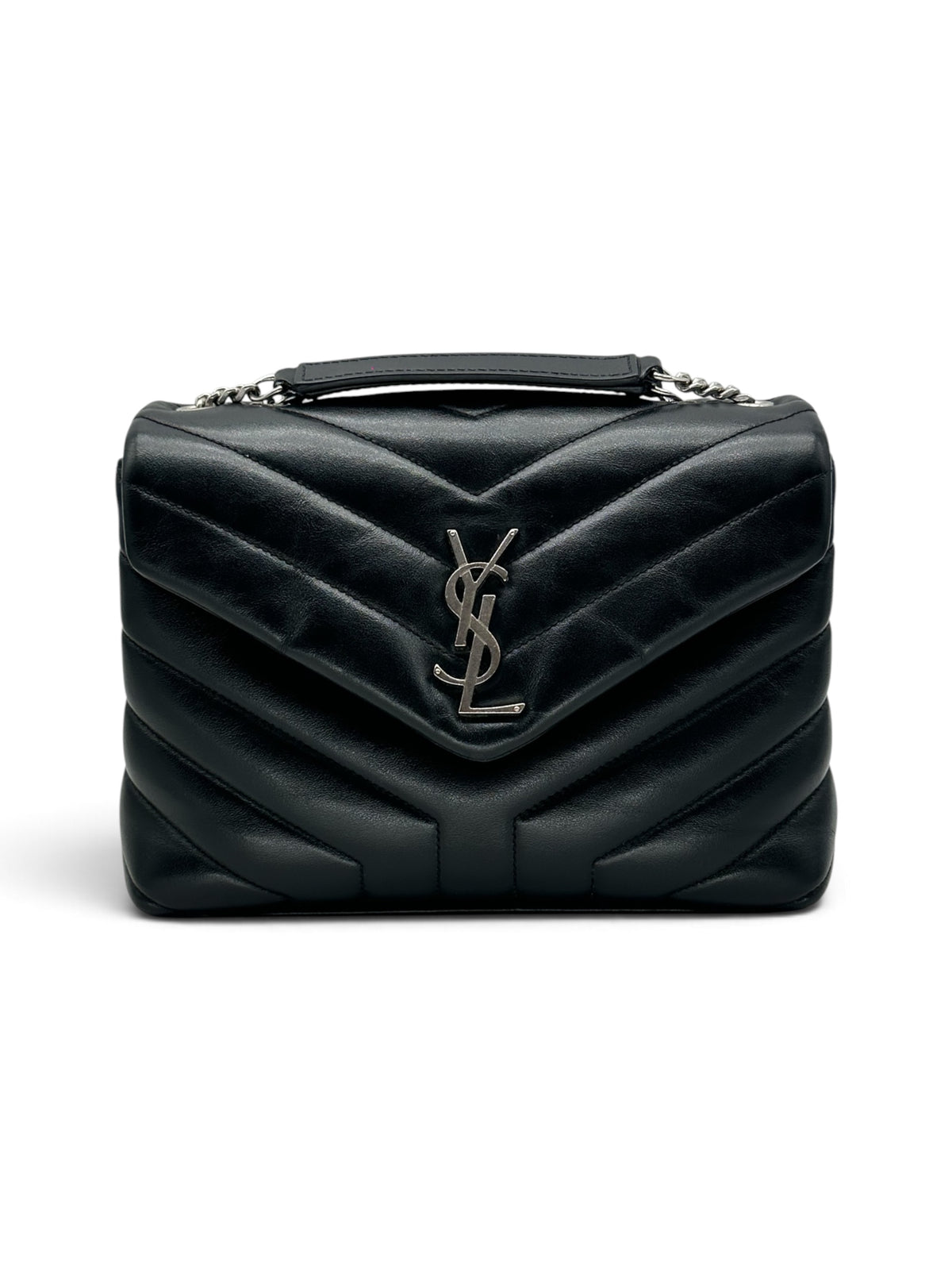 Saint Laurent - Sac Loulou small bijouterie argentée