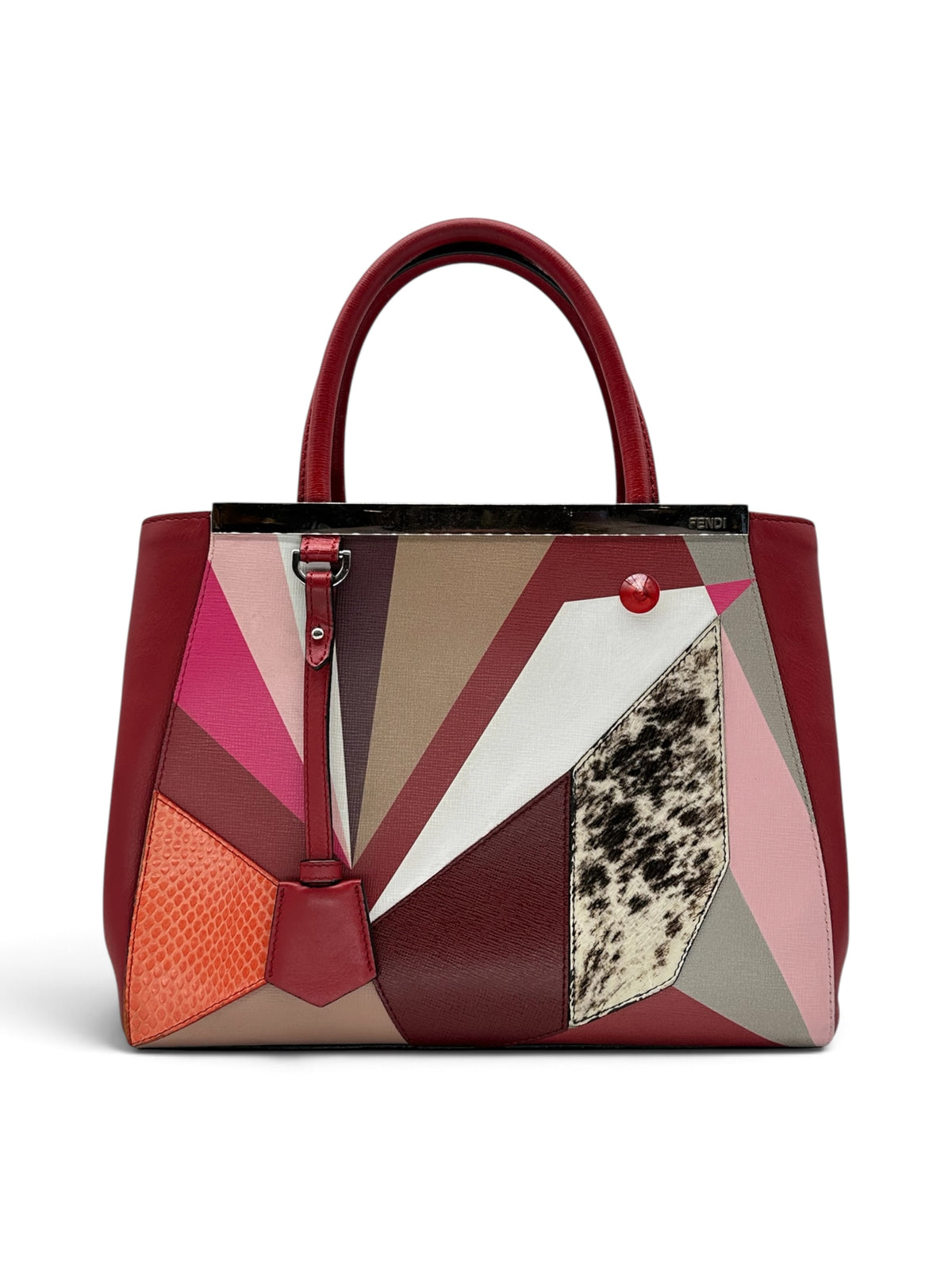 Fendi - Sac 2jour rouge patchwork