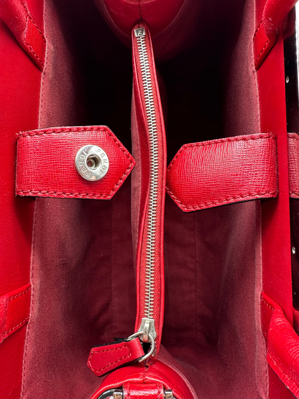 Fendi - Sac 2jour rouge patchwork
