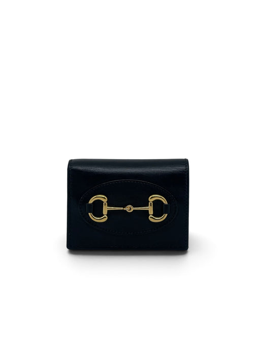 Gucci - Portefeuille Horsebit 1955 en cuir noir