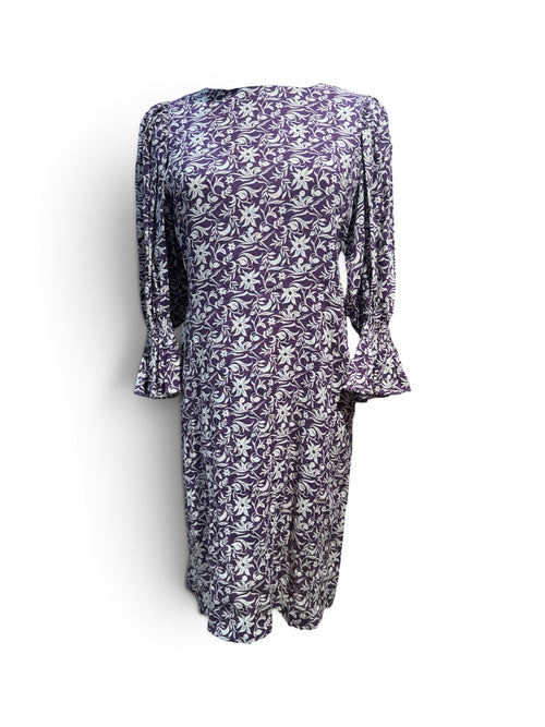 Maje - Robe en lin violette T38