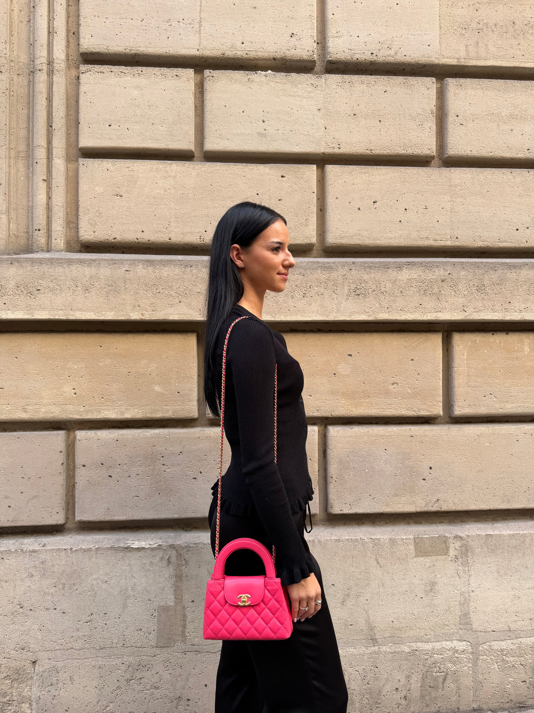Chanel – Nano-Kelly-Shoppingtasche in Rosa