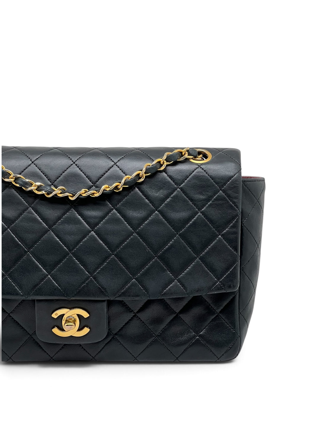 Chanel - Sac Chanel 27 en cuir noir 11.12 single flap