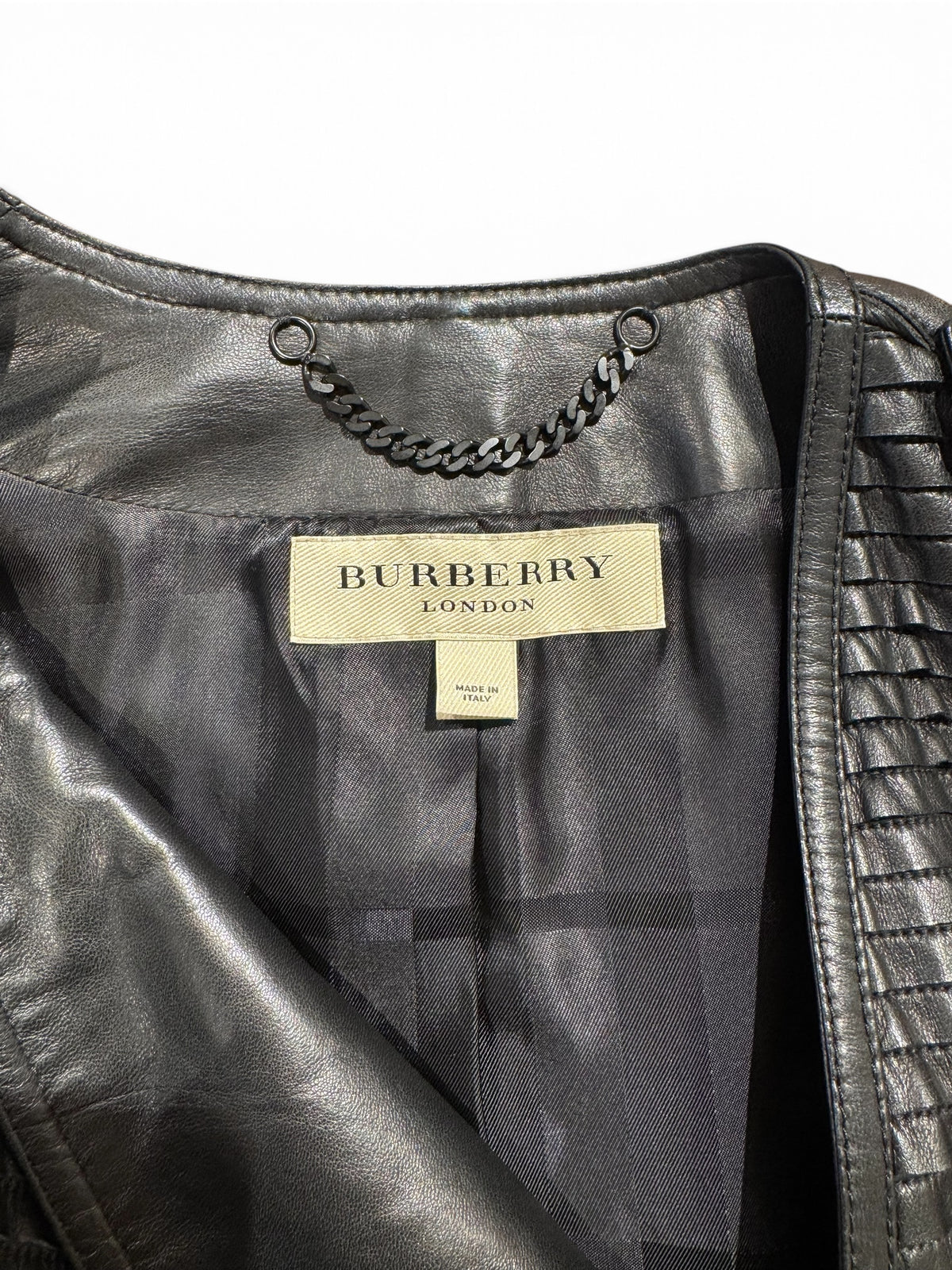 Burberry - Veste en cuir T36