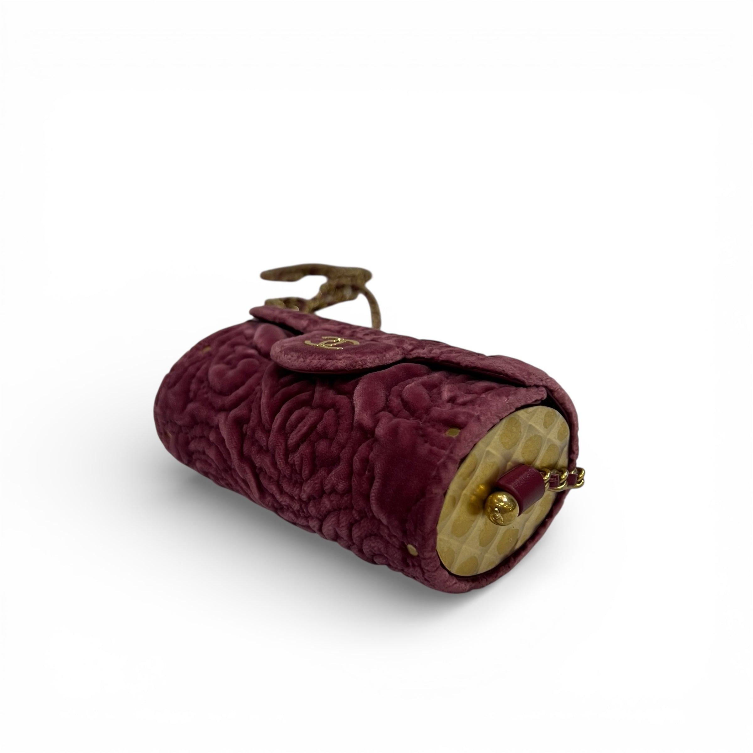 Chanel - Minaudière en velours à motif camélia