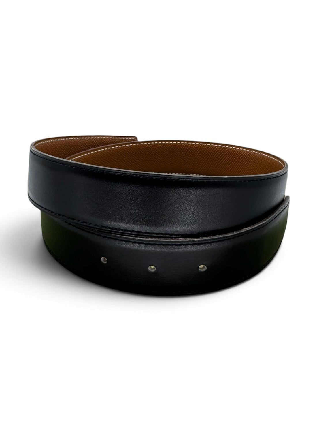 Hermès - Ceinture réversible 25mm Noir/Gold T70