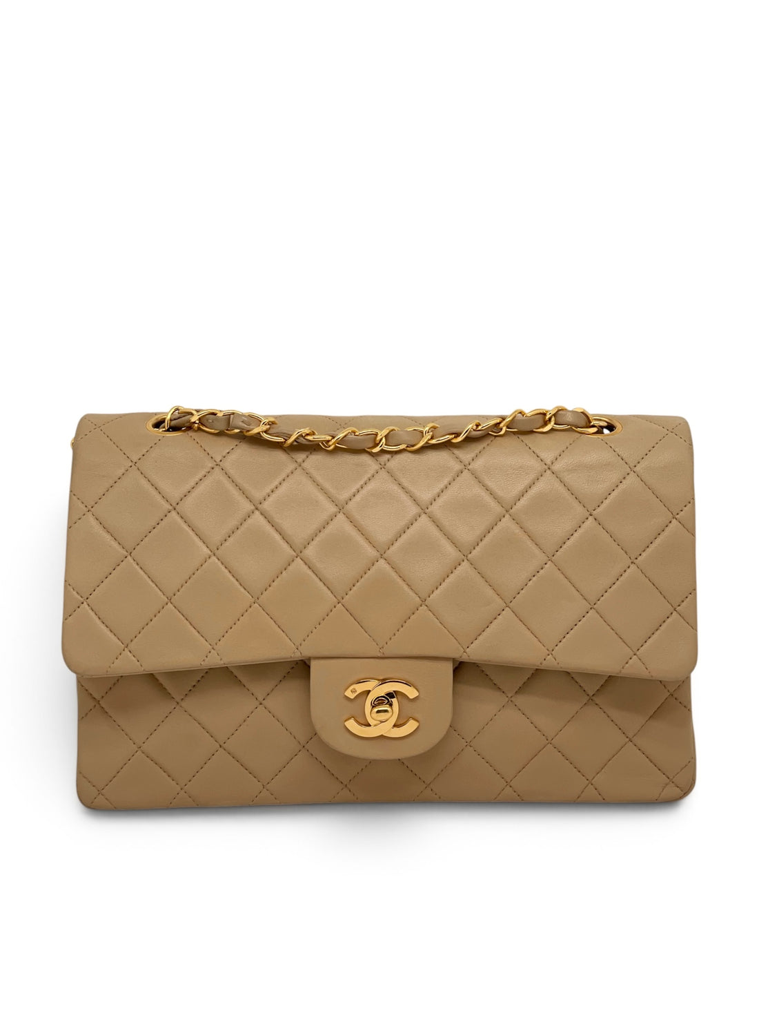 Chanel - Sac Matelassé 25 Double Flap Beige