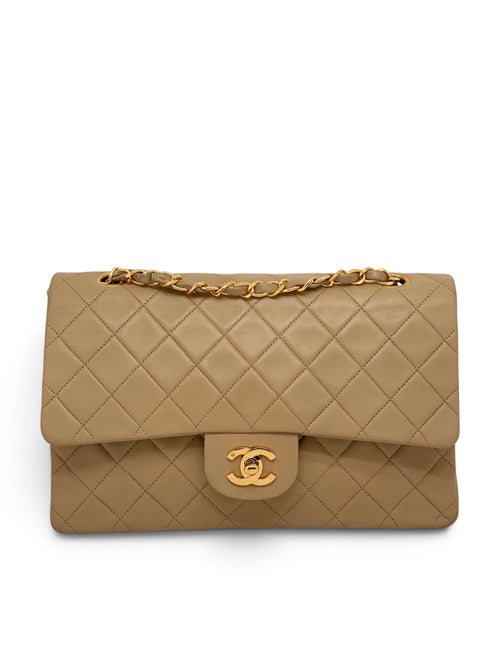 Chanel - Sac Matelassé 25 Double Flap Beige