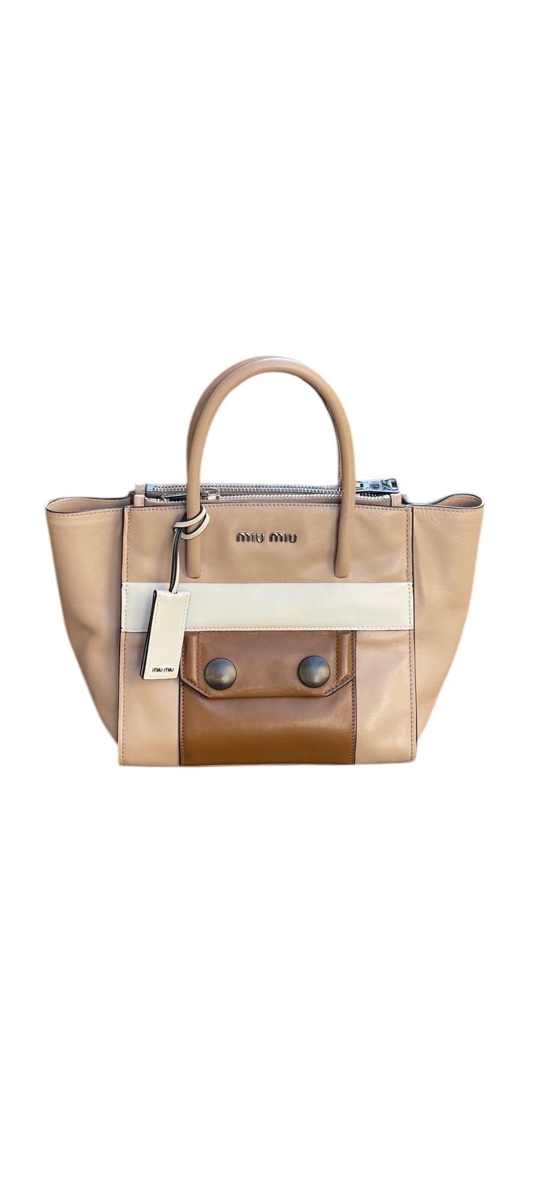 Miu Miu - Colorblock Twin Pocket MM Tasche