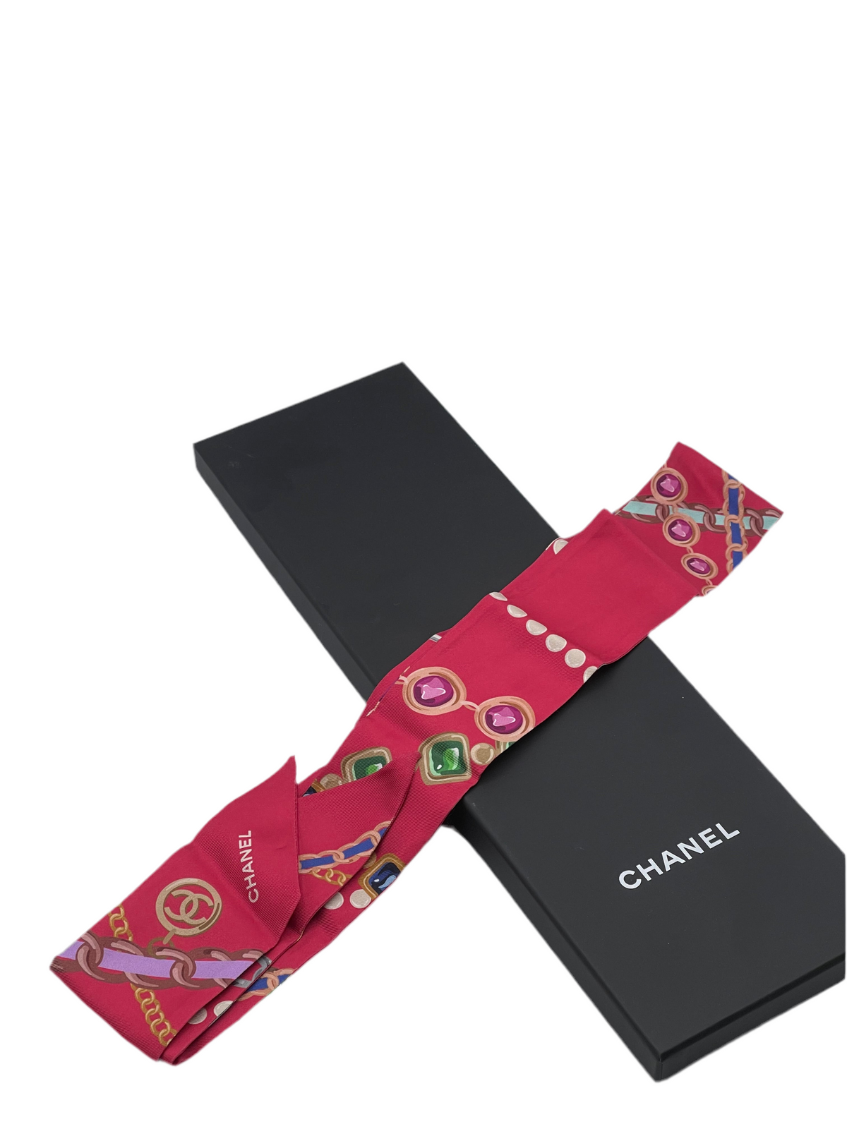 Chanel - Twilly CC rosa fucsia