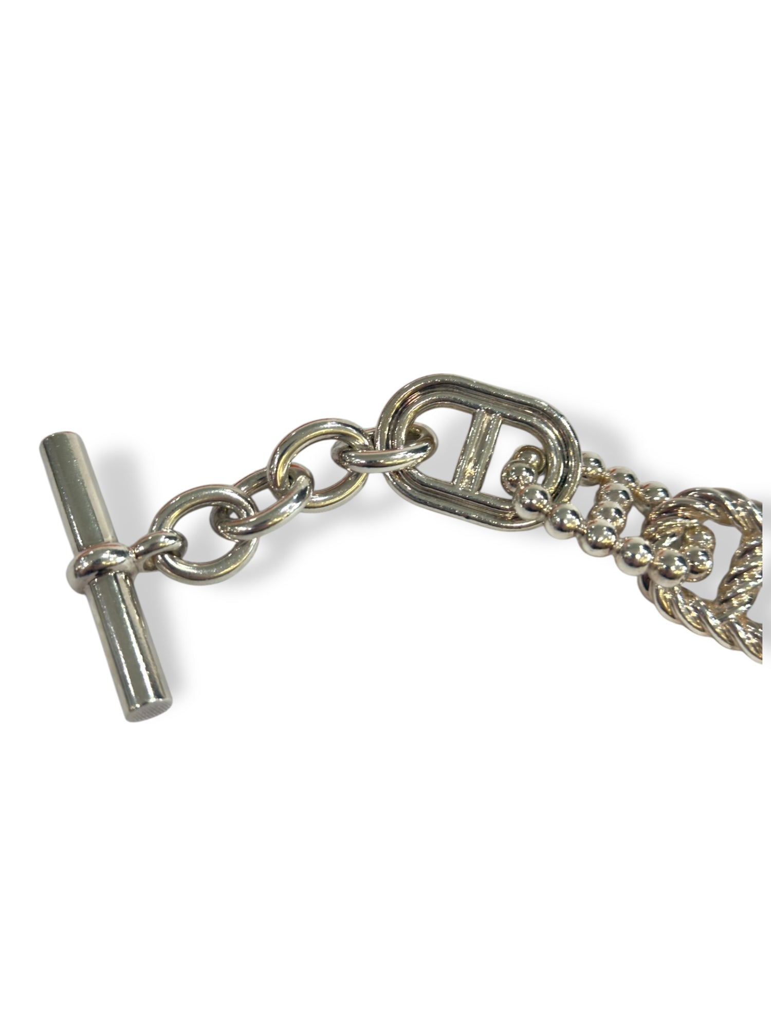 Hermès - Bracelet chaîne d’ancre GM Parade en argent