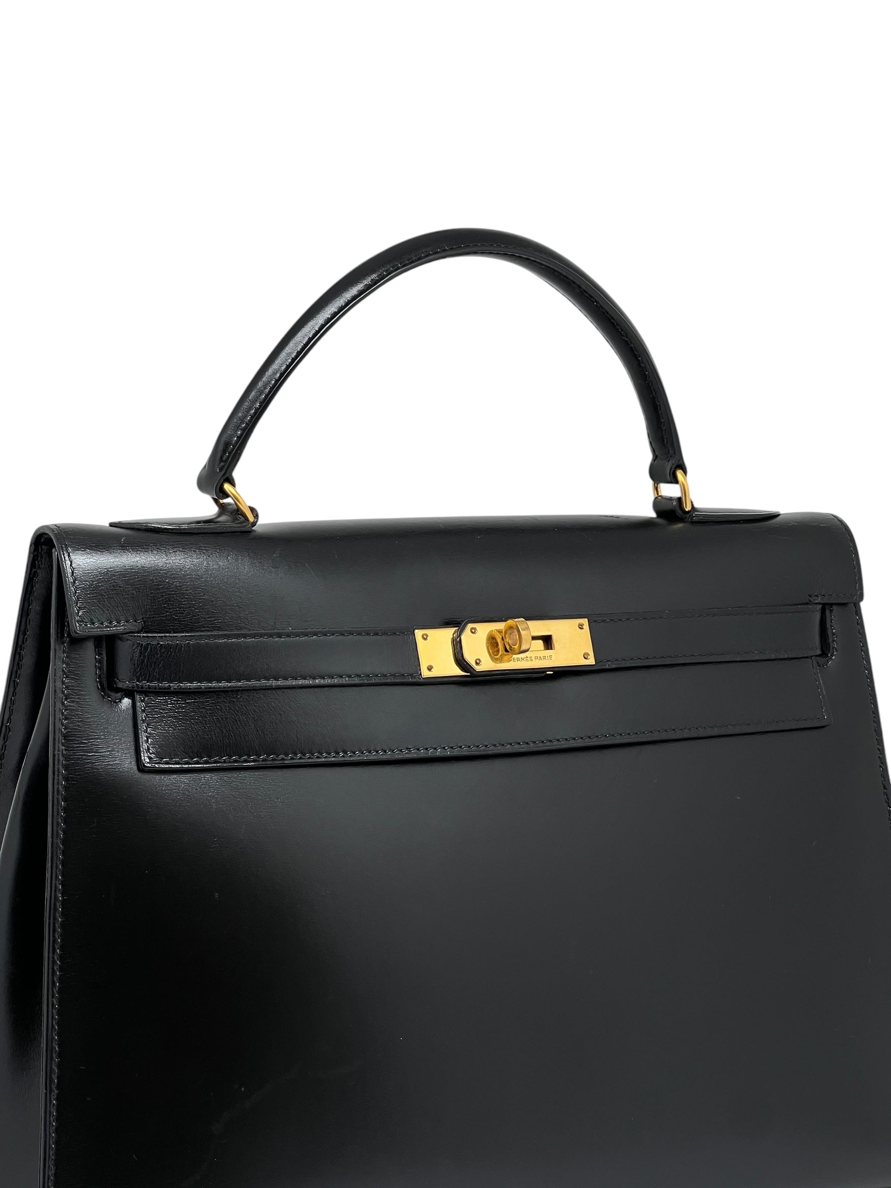 Hermès - Sac Kelly 32 veau box 1976 – Les Folies d'Eugenie