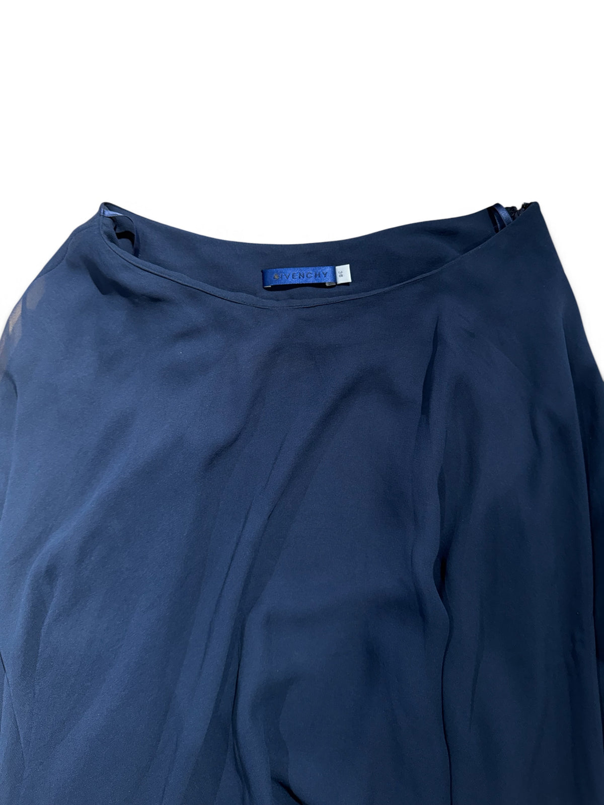 Givenchy - Jupe en soie bleu T36