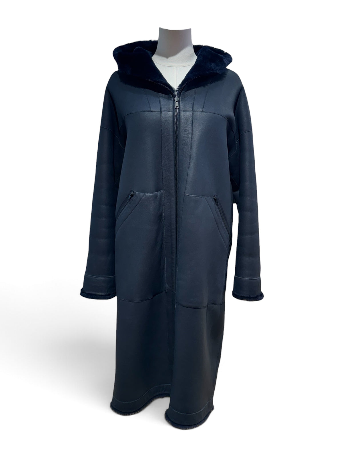 Manteau en laine bleu nuit TXS