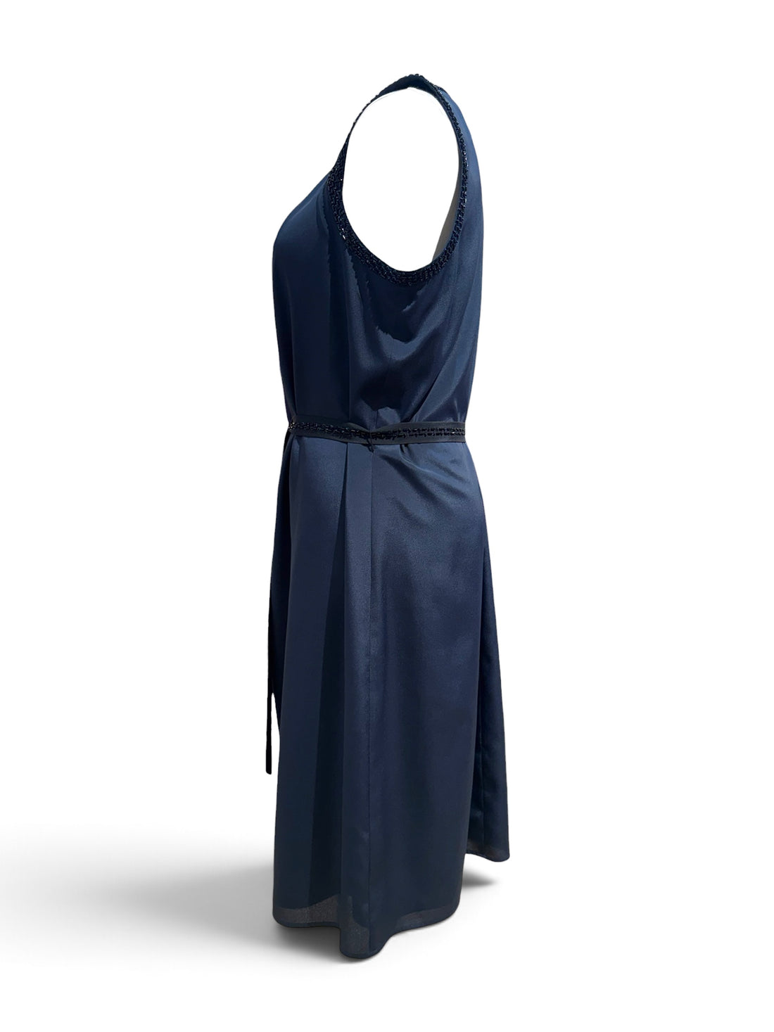 Armani Jeans - Robe bleu marine avec perle noir T44