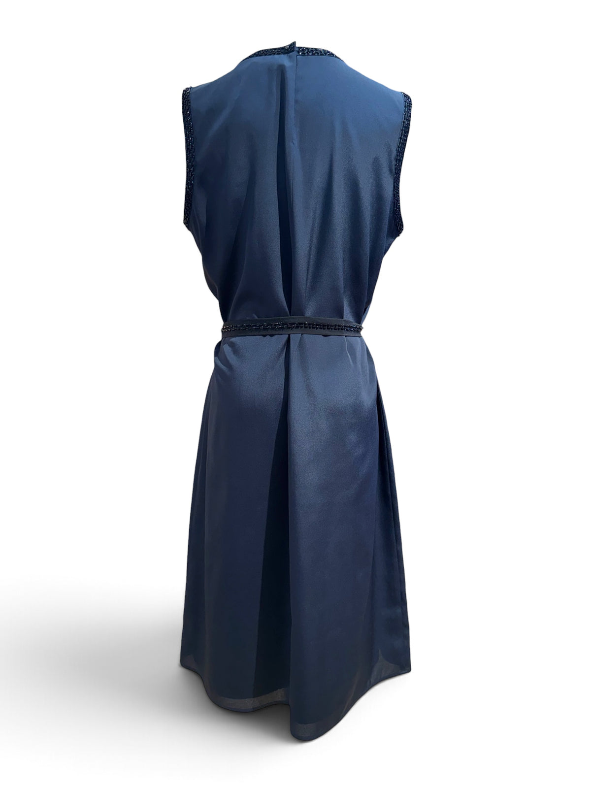 Armani Jeans - Robe bleu marine avec perle noir T44