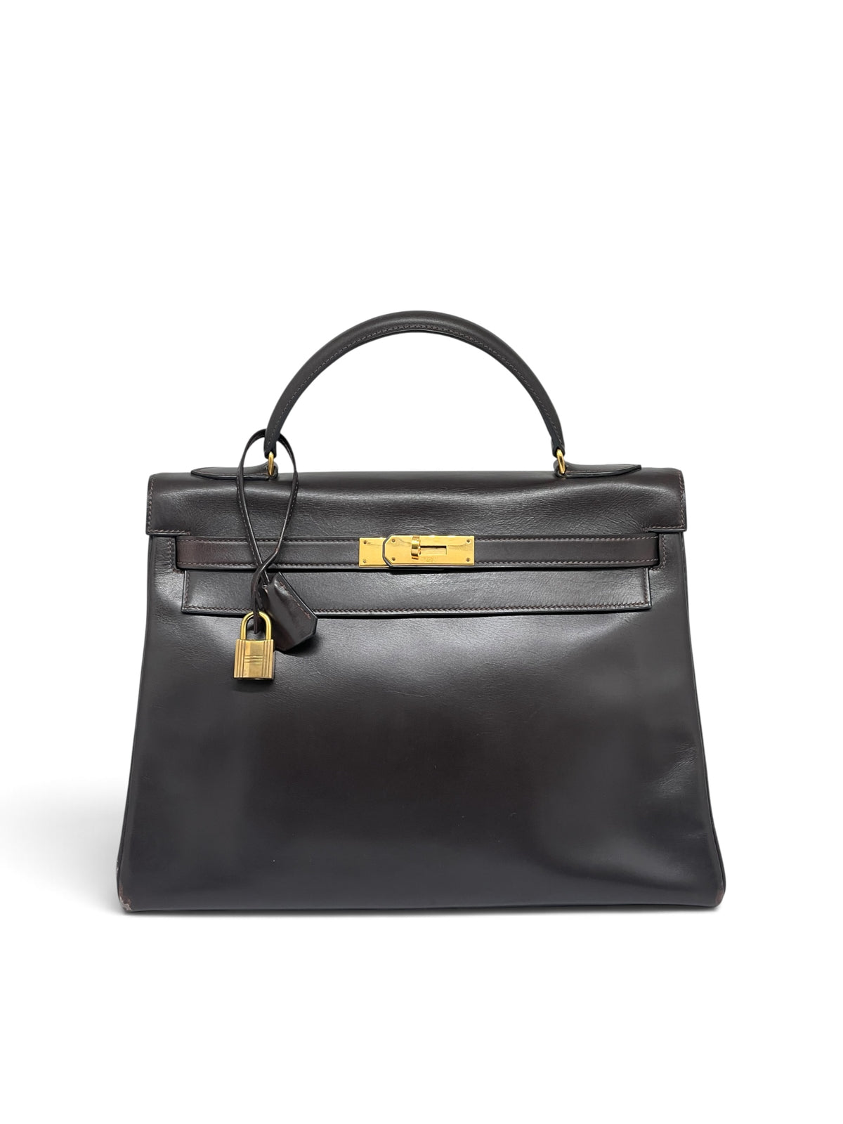 Hermès - Sac Kelly 32 veau box chocolat