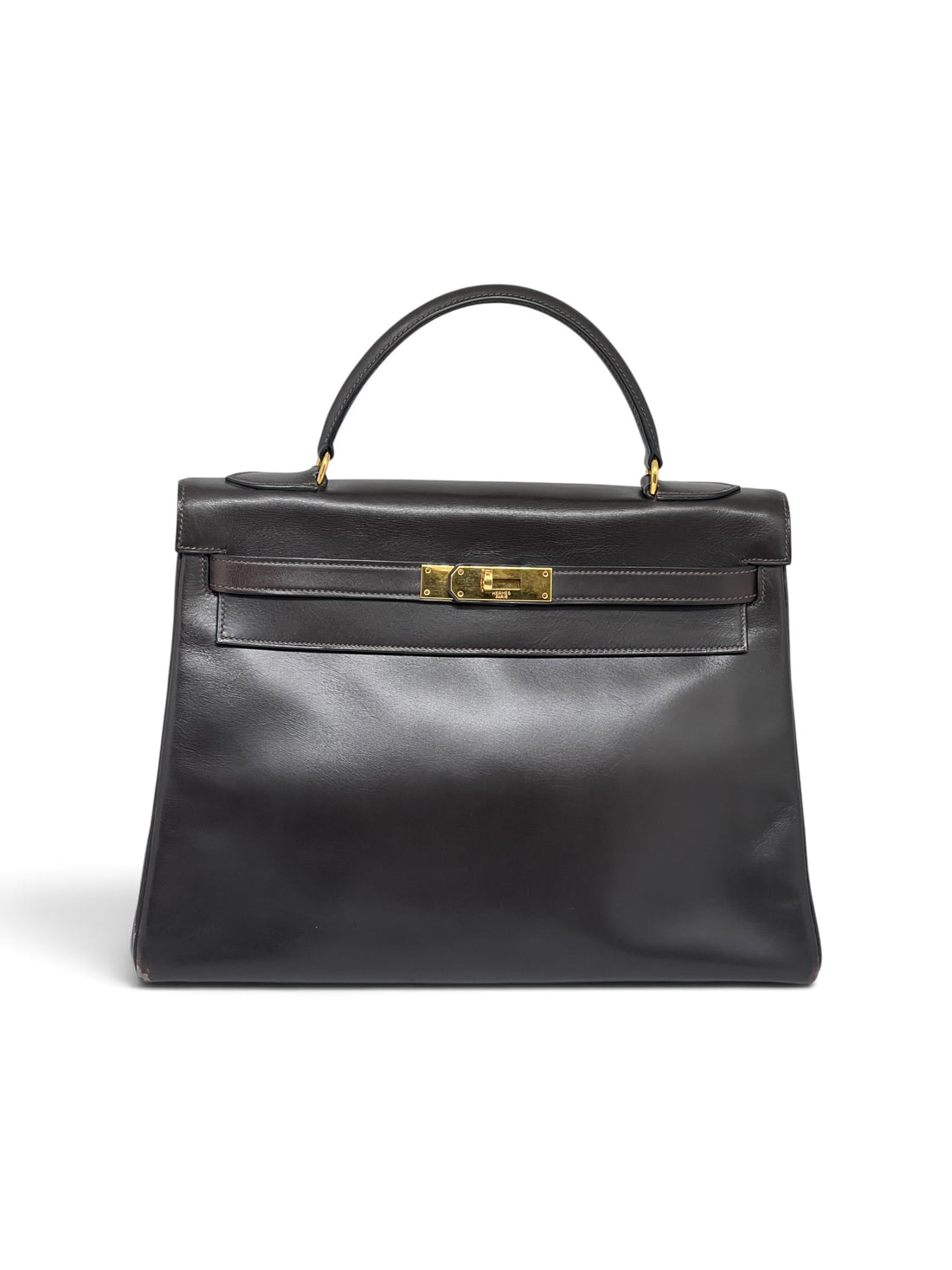 Hermès - Sac Kelly 32 veau box chocolat