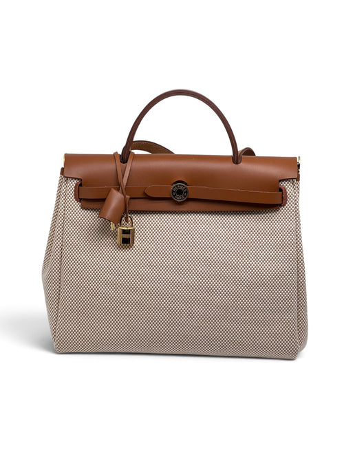 Hermès - Sac Herbag Zip 31 Toile Criss Viking / Vache Hunter