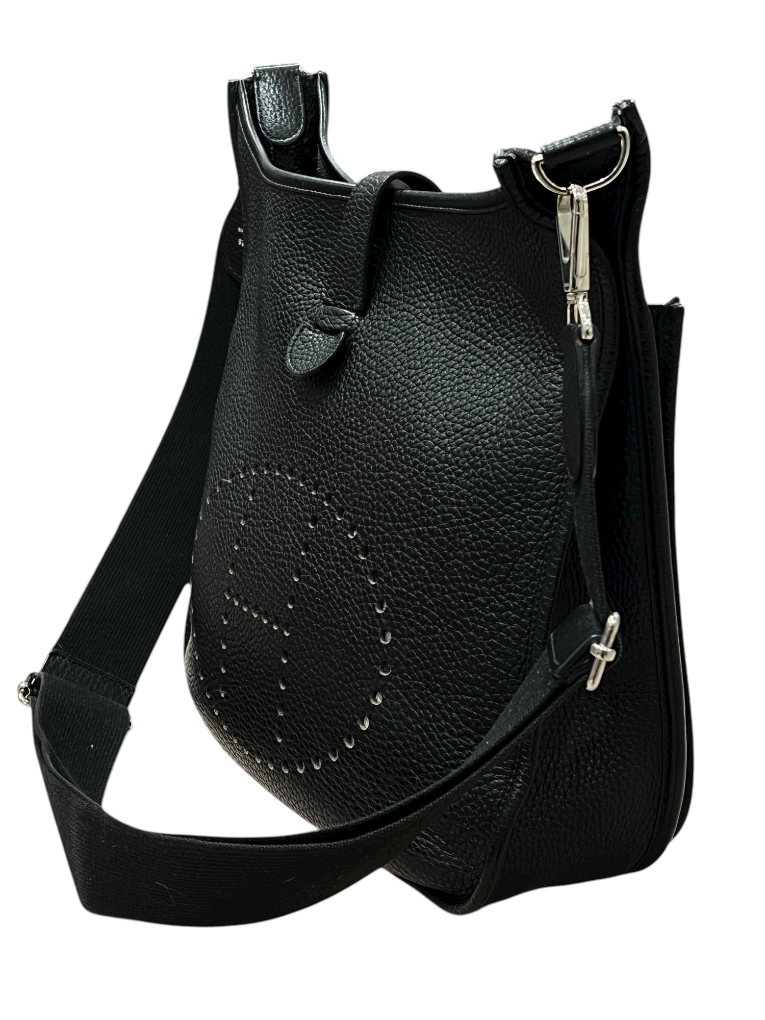 Hermès - sac Evelyne PM 29cm cuir clémence noir