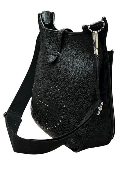 Hermès - sac Evelyne PM 29cm cuir clémence noir