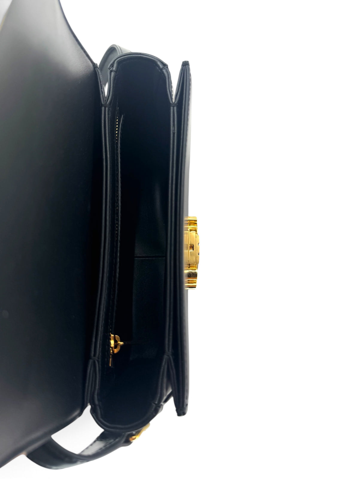 Céline - Sac Triomphe Teen veau box noir
