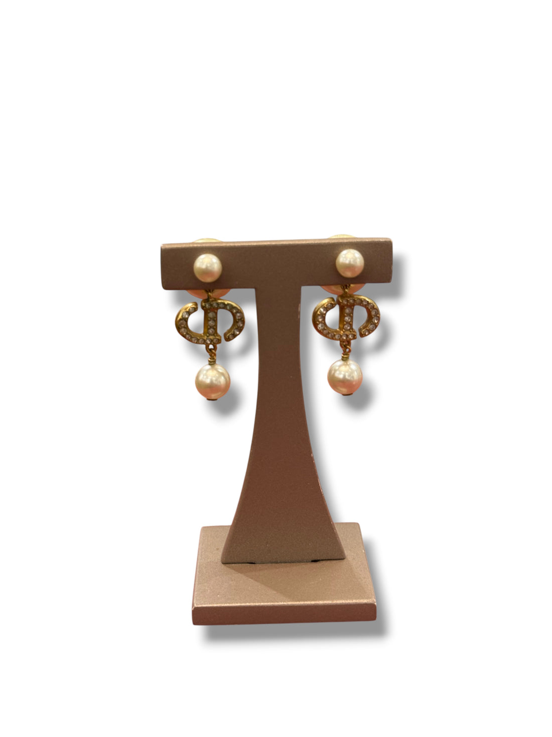 Dior - Boucles d’oreilles Tribales CD Strass