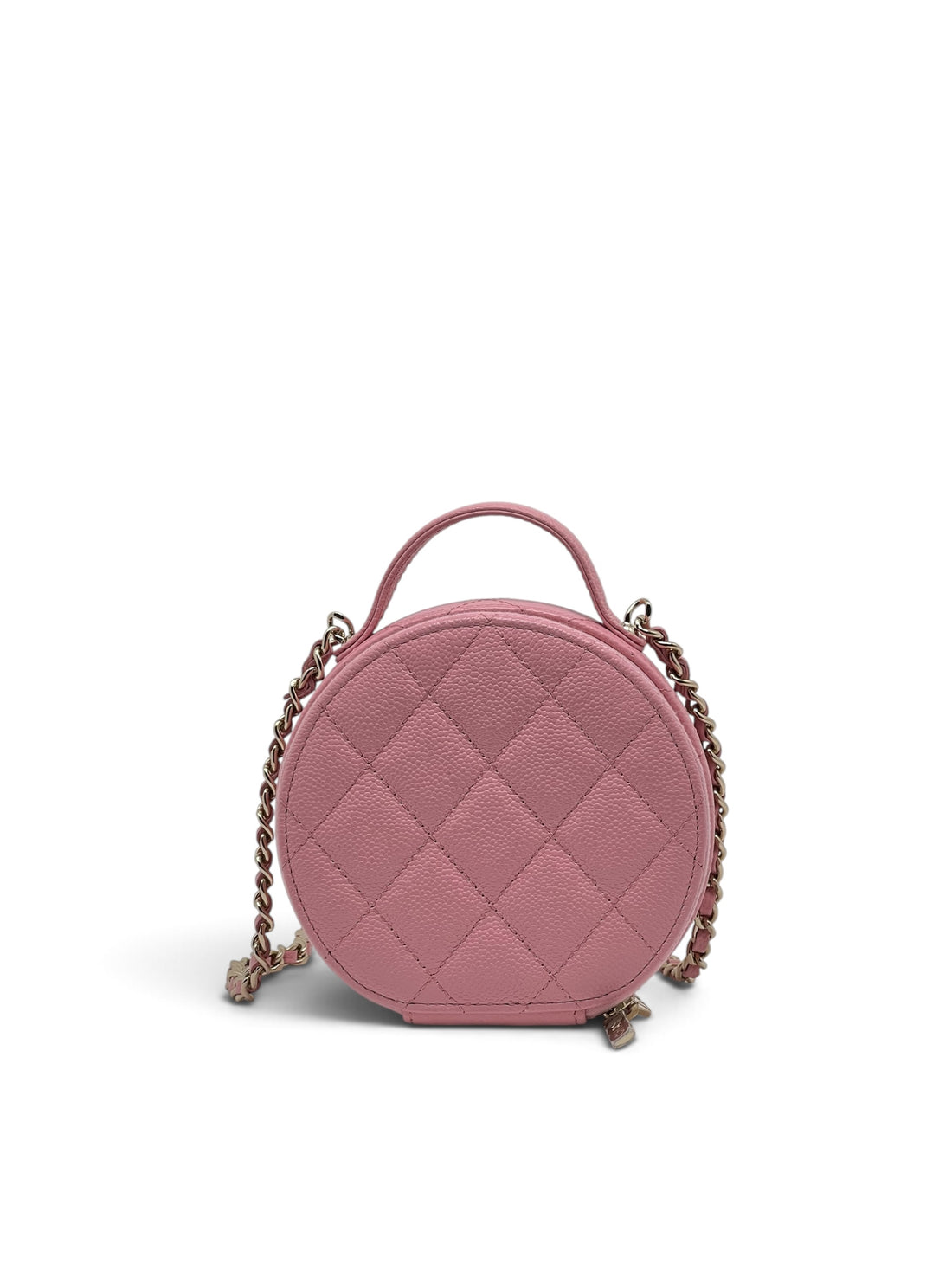 Chanel - Sac vanity rose Cuir Caviar Matelassé