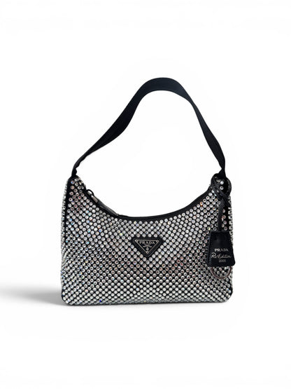 Prada - Sac ré-édition 2000 à strass