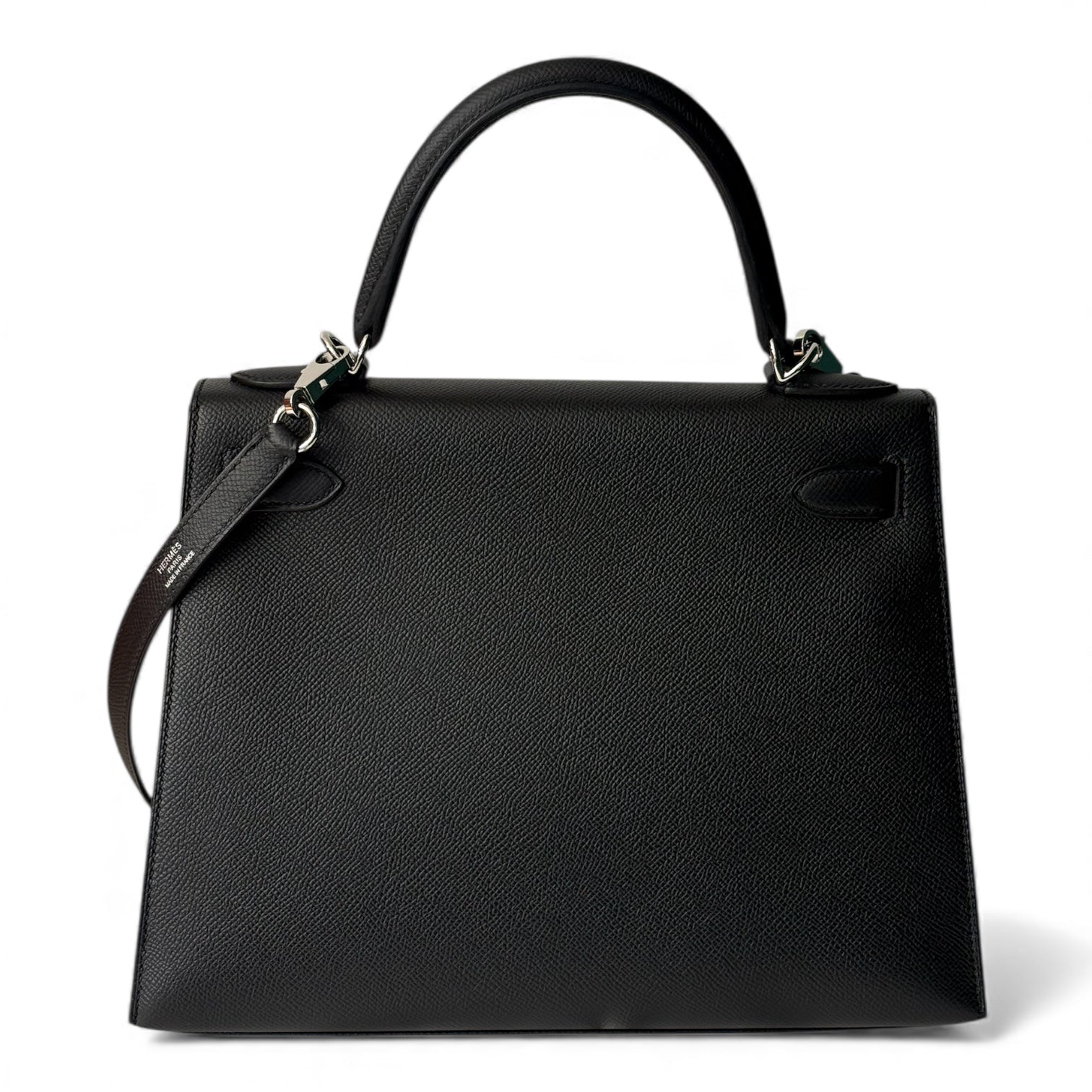 Hermès - Sac Kelly 28 Bleu Indigo/Saphir et Noir