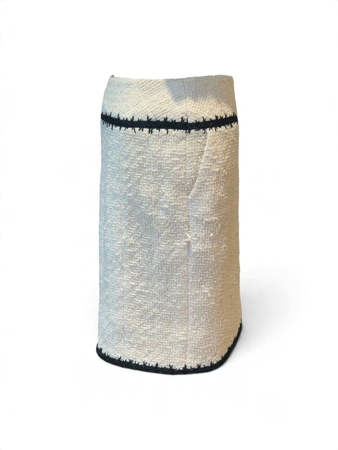 Chanel - Jupe en tweed noir et blanc T36