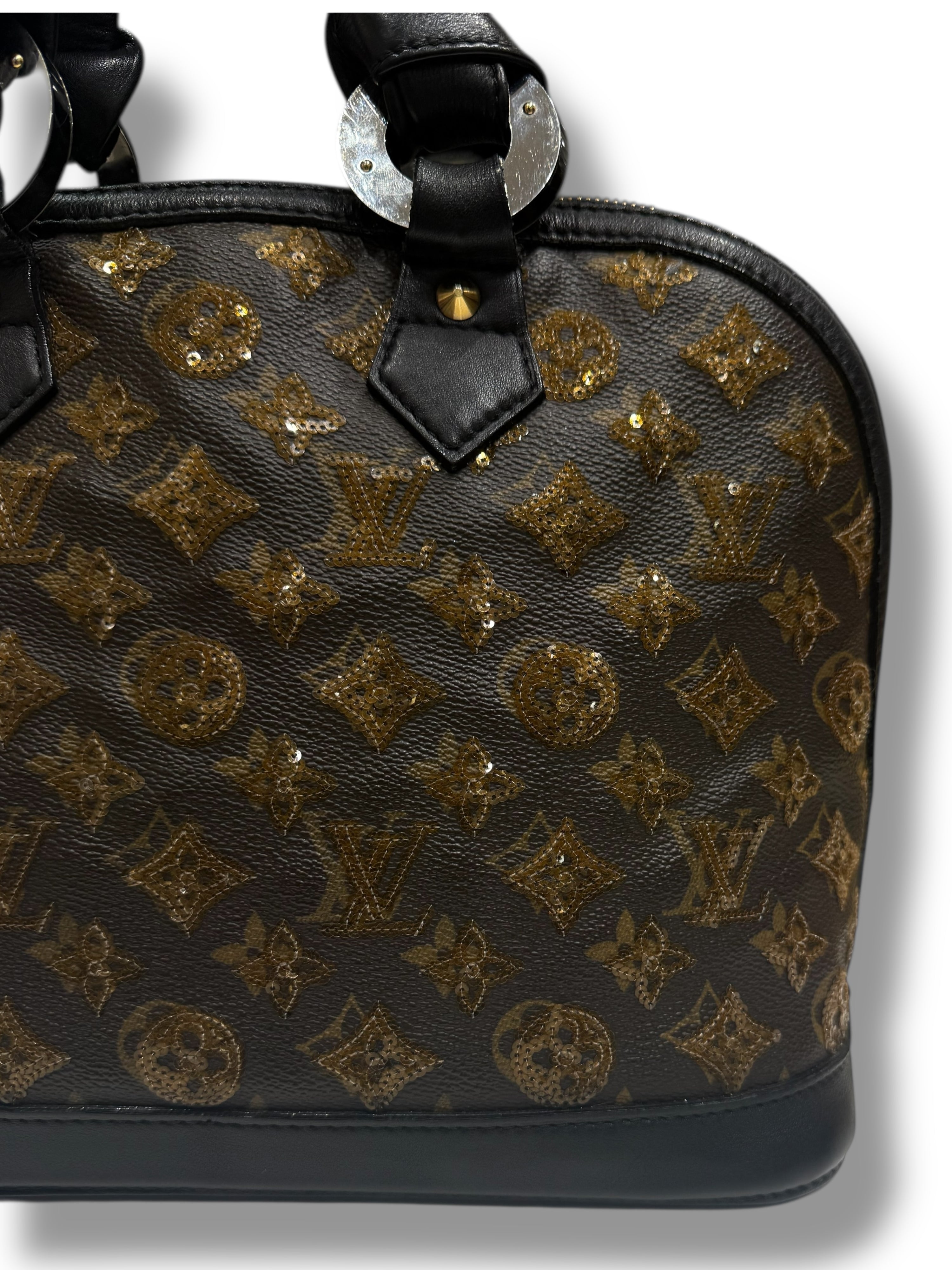 Louis Vuitton - Sac Alma MM monogramme paillettes
