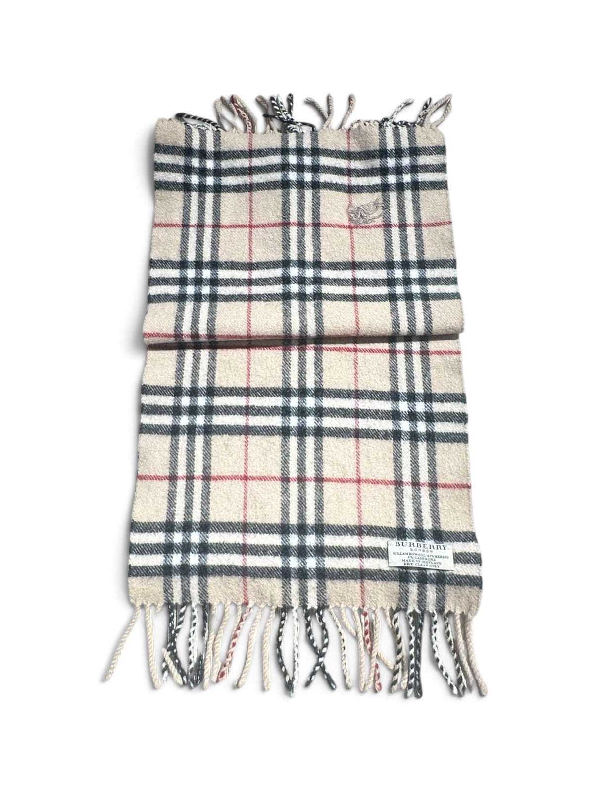 Burberry - Écharpe tartan beige