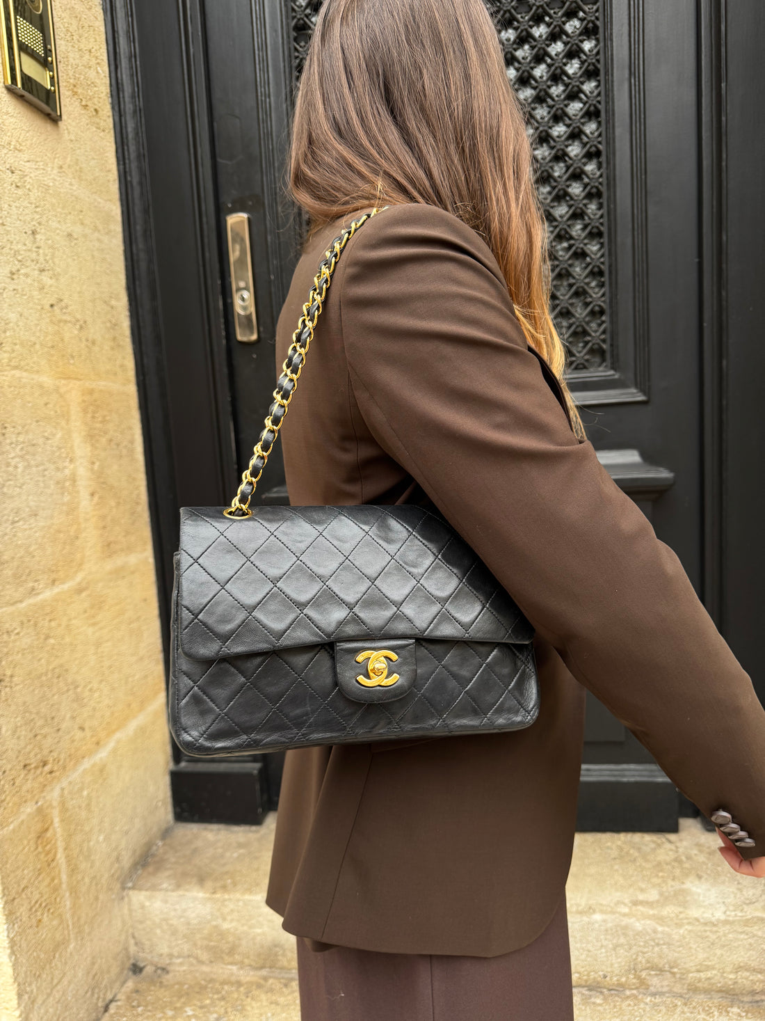 Chanel - Sac Timeless 25 double flap 1996-1997