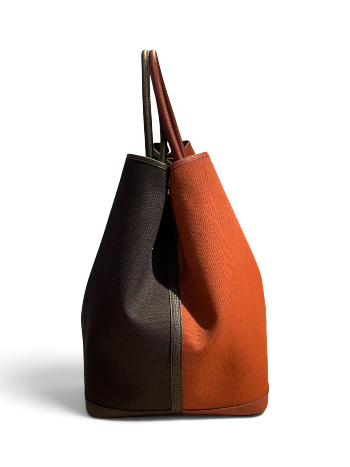 Hermès - Sac Garden Party 49 voyage noir/rouge H