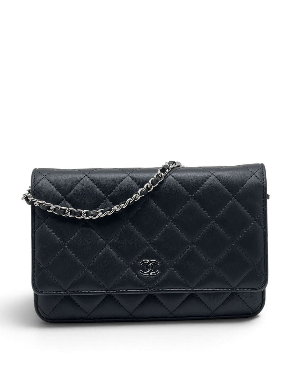 Chanel - Sac Wallet on chain classique Noir Cuir d’agneau