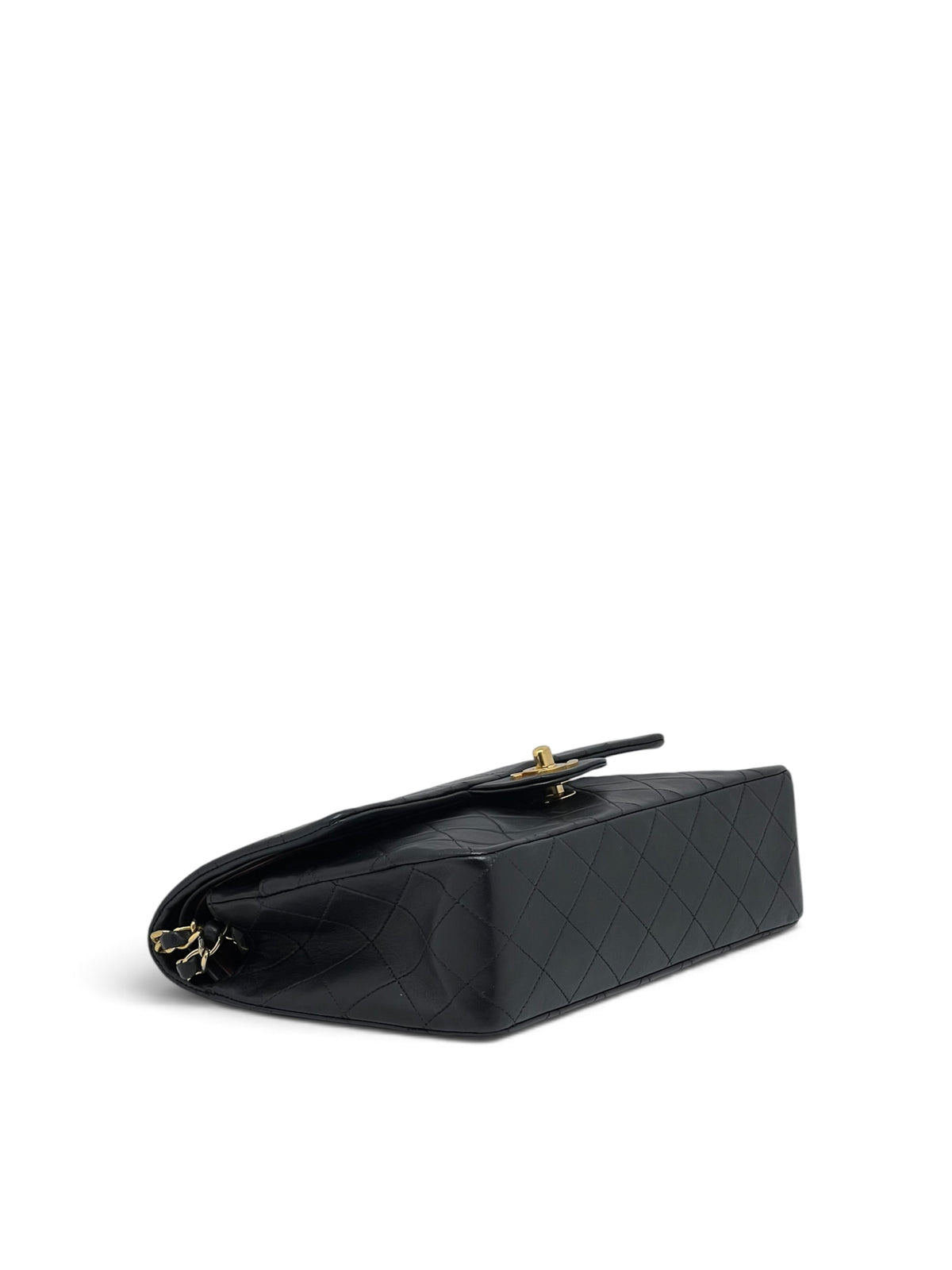 Chanel - Sac Timeless 25 Noir Cuir d’agneau double flap 1986-1