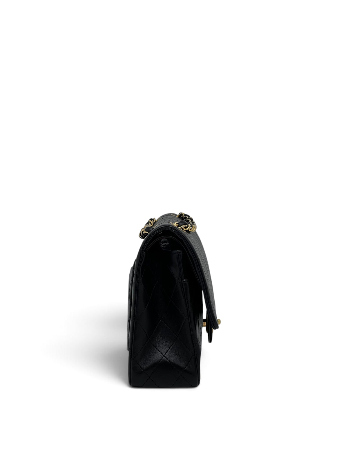 Chanel - Sac Timeless 25 Noir Cuir d’agneau double flap 1986-1