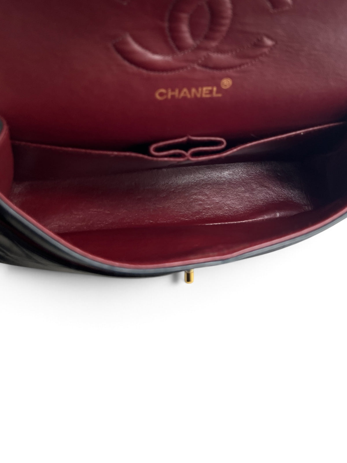 Chanel - Sac Timeless 25 Noir Cuir d’agneau double flap 1986-1