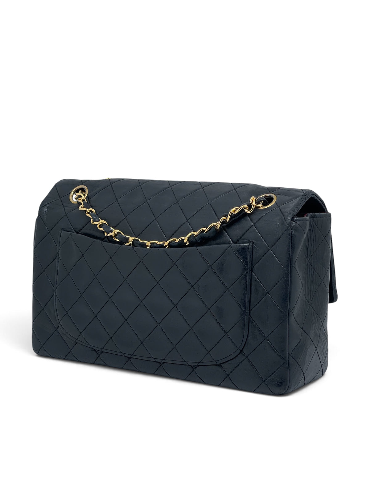 Chanel - Sac timeless 27 11.12 en cuir noir 1989-1991