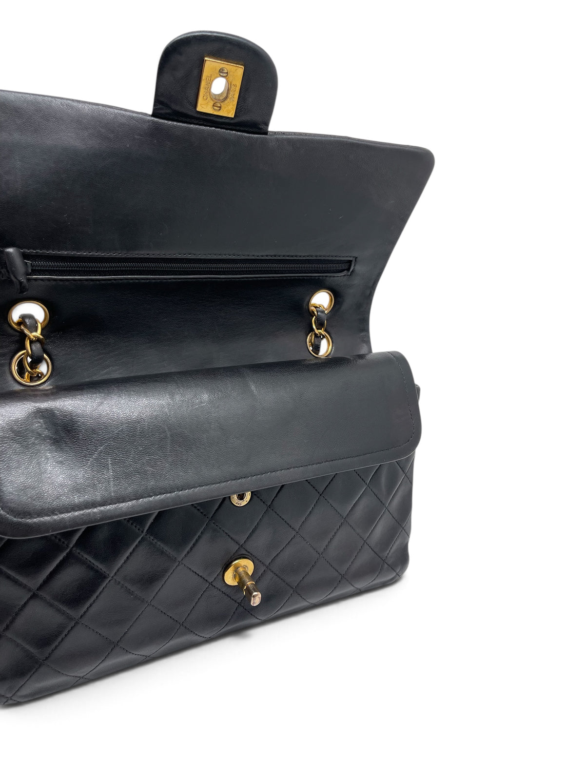 Chanel - Timeless-Tasche 25 11.12 aus schwarzem Leder