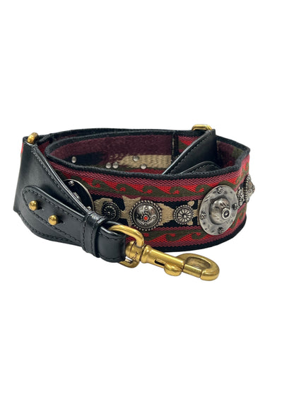 Dior - bandoulière ethnique cuir noir