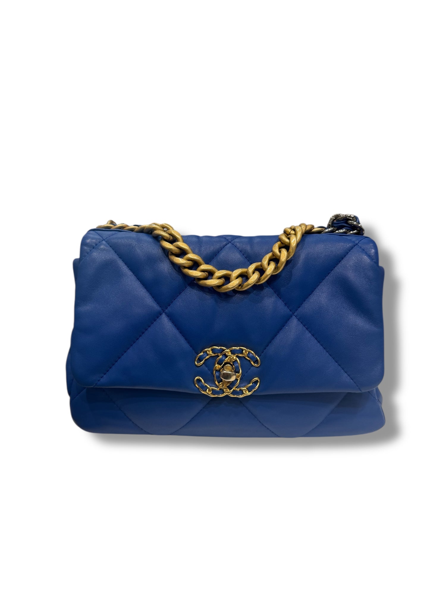 Chanel - Sac 19 small bleu électrique