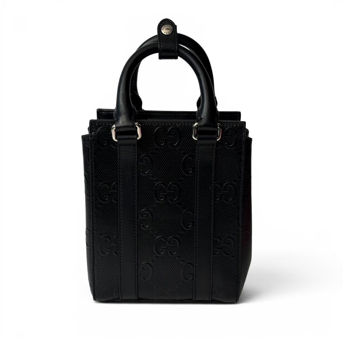 Gucci - Sac à main en cuir GG relief