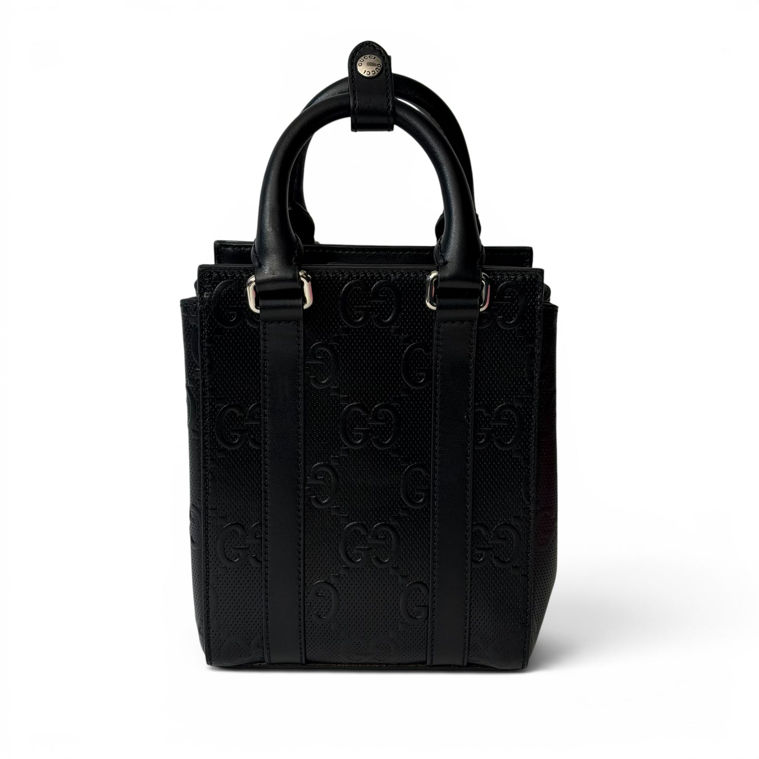 Gucci - Sac à main en cuir GG relief