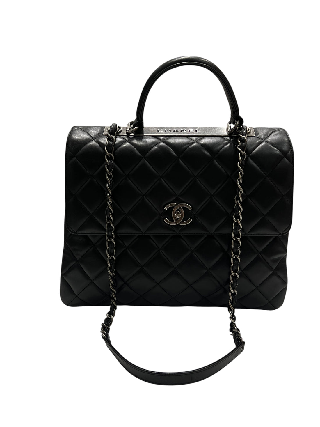 Chanel - sac maxi trendy cuir agneau noir