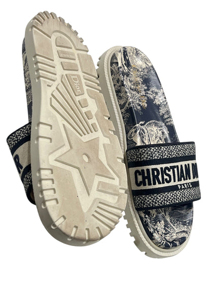 Dior - mules Dway motif toile de jouy T39,5