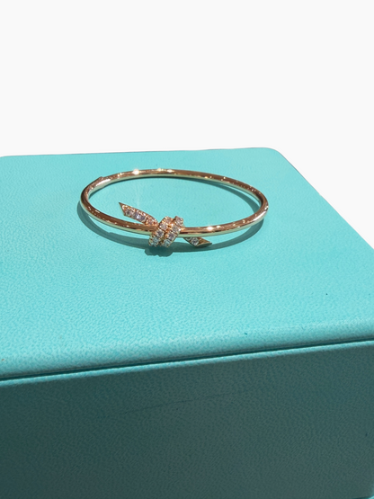 Tiffany &amp; Co - Bracelet Knot or rose et diamants
