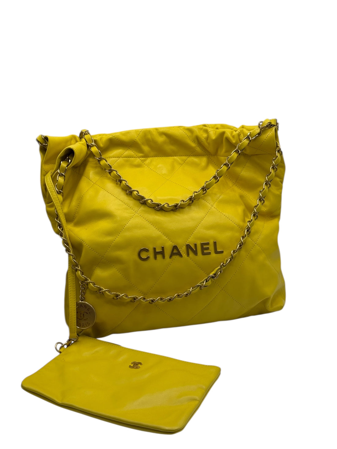 Chanel - Sac 22 jaune small